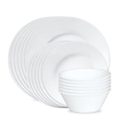 Corelle Dazzling White 18-Piece Wide Rim Dinnerware Set Service for 6