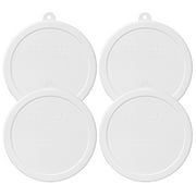 Corelle 418-PC White Plastic Storage Replacement Lid Cover for 418 Dish (4-Pack)