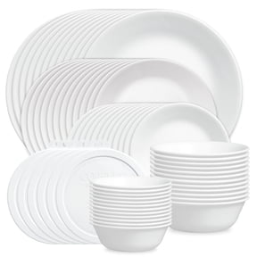 Corelle Livingware Winter Frost White, 66 Piece, Dinnerware Set
