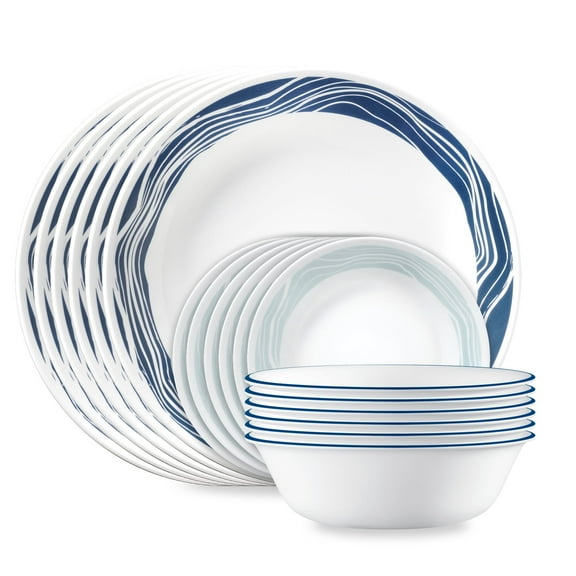Corelle Acadia 18-Piece Glass Dinnerware Set (Service for 6)