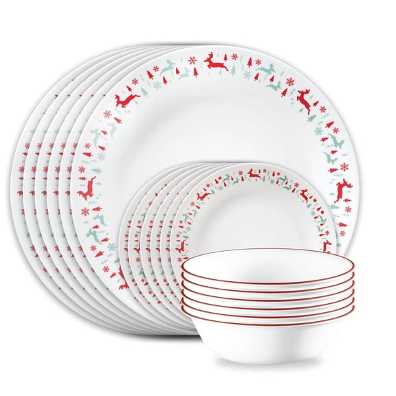 Corelle Be Merry 18-Piece Holiday Dinnerware Set (Service for 6)