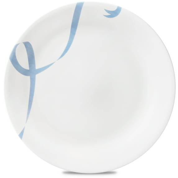 Corelle Blue Ribbons 10.3" Glass Dinner Plate