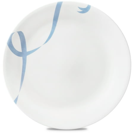Corelle Blue Ribbons 10.3" Glass Dinner Plate