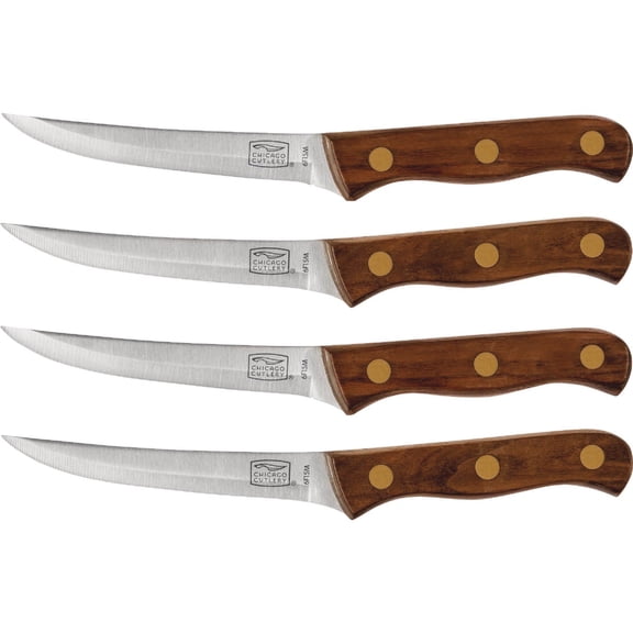 Corelle Brands Chicago Cutlery Walnut Tradition 4-Piece Steak Knife Set - Single Pack