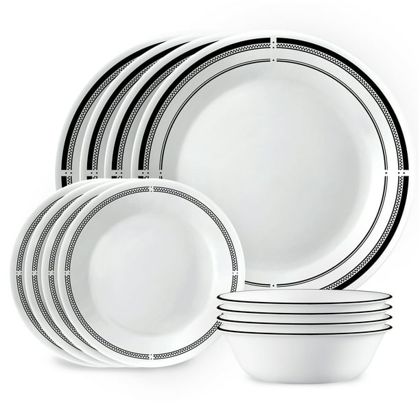 Corelle Brasserie 12pc Dinnerware Set, Serves 4