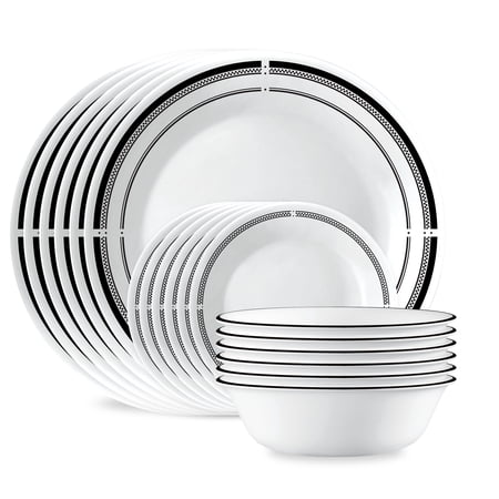 Corelle Brasserie 18-Piece Glass Dinnerware Set (Service for 6)