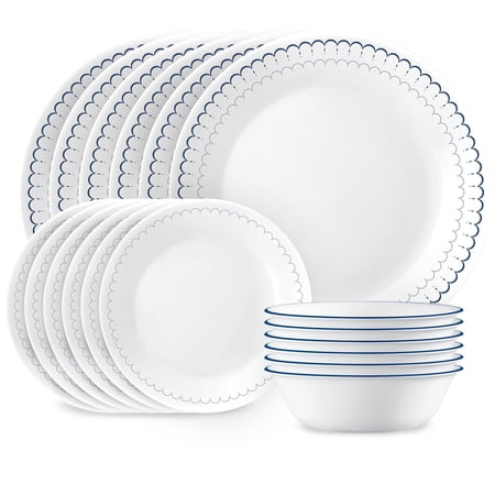Corelle Caspian Lace 18-Piece Glass Dinnerware Set (Service for 6)
