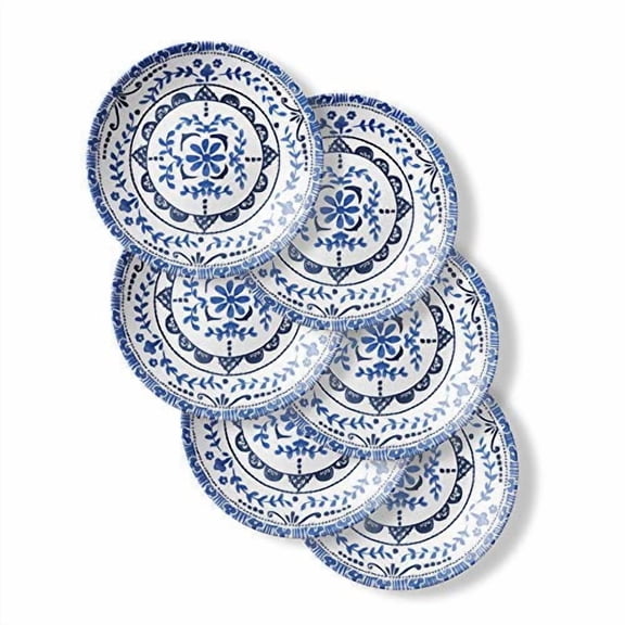 Corelle Chip Resistant Appetizer Plates, 6-Piece, Portofino