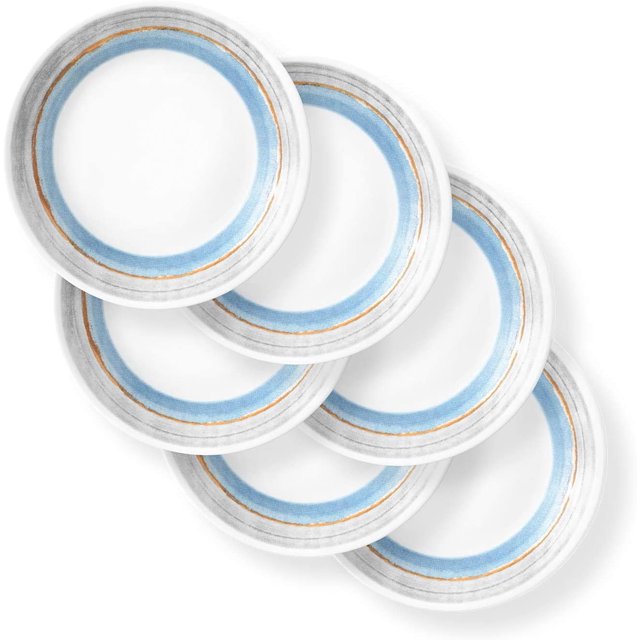 Corelle Chip Resistant Dinnerware Set, 6Piece, Elemental Dawn Appetizer Plate 6Pack Elemental