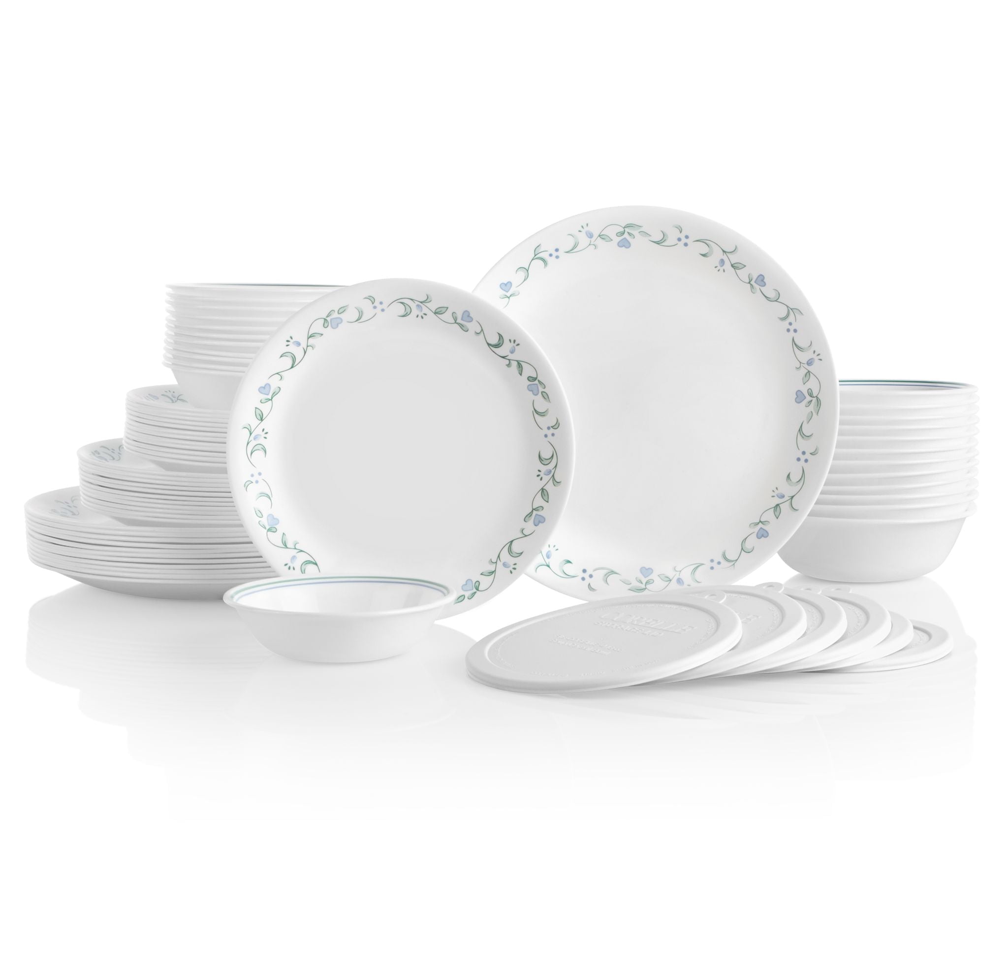Corelle Country Cottage 66-Piece Glass Dinnerware Set (Service for 12)