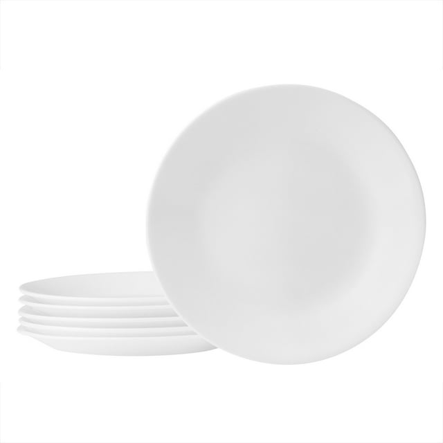 Corelle Classic Winter Frost White 6.75" Bread Plate, Set of 6