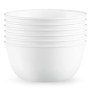 Corelle Crack Resistant Tableware Bowls, Glass White, 28 oz