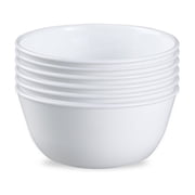 Corelle Crack Resistant Tableware Bowls, Glass White, 28 oz