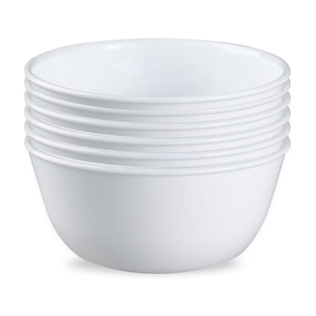 Corelle Crack Resistant Tableware Bowls, Glass White, 28 oz