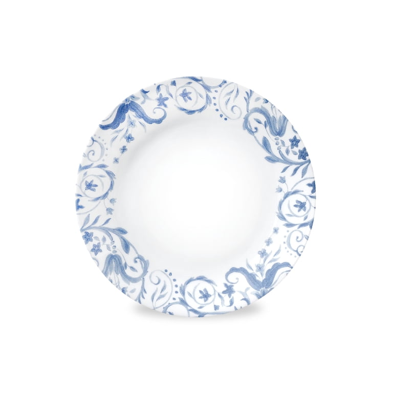 CORELLE 白地に青い花模様の皿 5枚セット Corelle Darlington 8.5