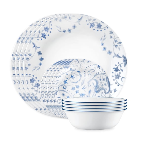 Corelle Darlington 12-Piece Glass Dinnerware Set (Service for 4)