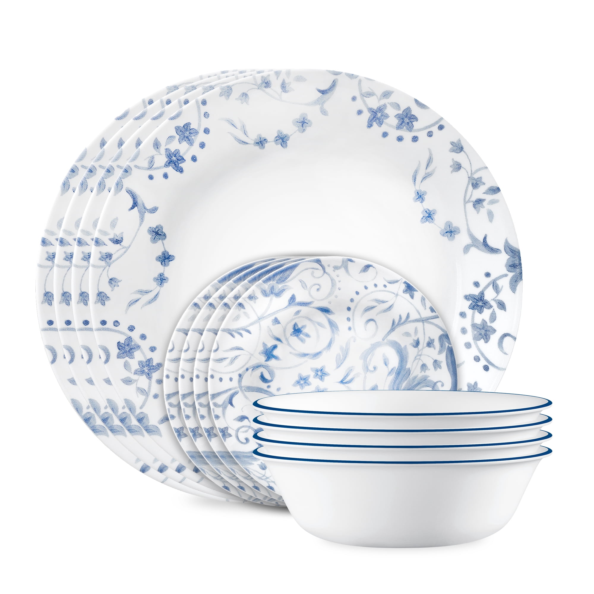 Corelle Darlington 12-Piece Glass Dinnerware Set (Service for 4