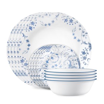 Corelle Darlington 12-Piece Glass Dinnerware Set (Service for 4)
