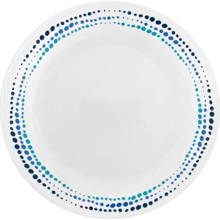 Corelle Dinnerware Set 4pc Set, Ocean Blues-Set for 4 Includes 4 x Dinner Plates 80% Recycled Glass 3 X More Durable, Half the Space & Weight of Traditional Ceramic