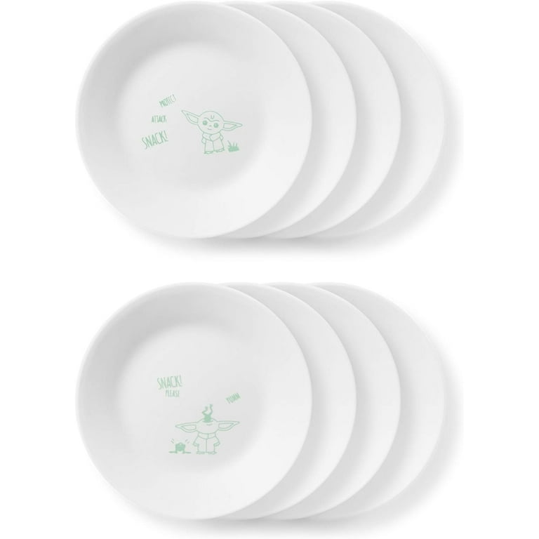 Corelle Vitrelle 8-Piece Appetizer Plates Set, Triple Layer Glass