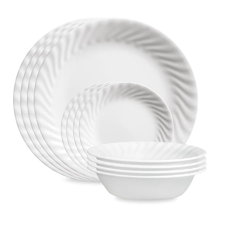 Corelle Enhancements 12-Piece Glass Dinnerware Set (Service for 4)