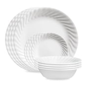 Corelle Enhancements 12-Piece Glass Dinnerware Set Service for 4
