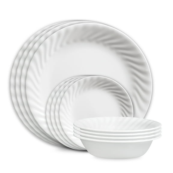 Corelle Enhancements 12-Piece Glass Dinnerware Set (Service for 4)