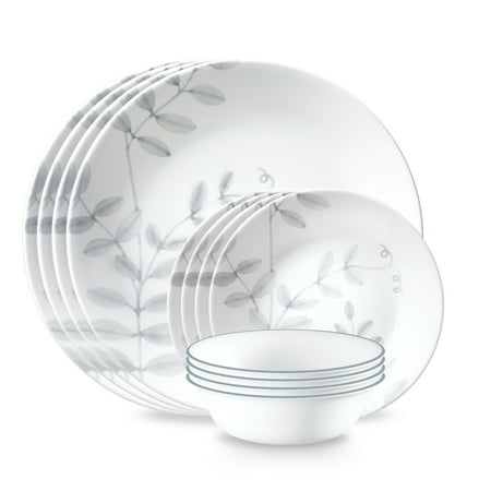 Corelle Flowing Fern 12-Piece Glass Dinnerware Set (Service for 4)