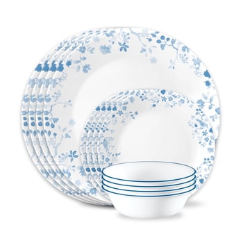 Corelle Garden Song 12-Piece Glass Dinnerware Set (Service for 4)