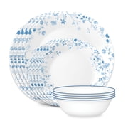 Corelle Garden Song 12-Piece Glass Dinnerware Set Service for 4