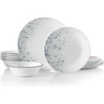thumbnail image 1 of Corelle Indigo Speckle 18-Piece Glass Dinnerware Set (Service for 6), 1 of 7