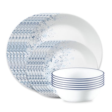 Corelle Indigo Speckle 18-Piece Glass Dinnerware Set (Service for 6)