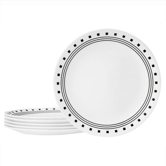 Corelle Living ware 8.5" City Block Lunch Plate, Set of 6