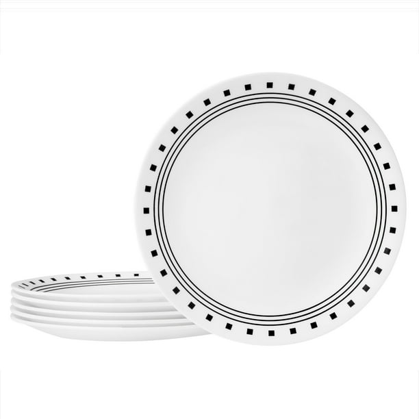 Corelle Living ware 8.5" City Block Lunch Plate, Set of 6