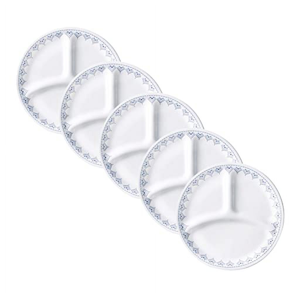 Corelle Lunch Plates, Large Size, Set of 5 Plates, Plates, Break