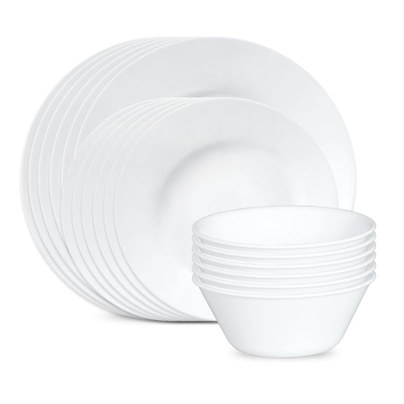 Corelle Luxe Heritage 18-Piece Wide Rim Dinnerware Set