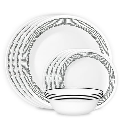 Corelle Nakia 12-Piece Glass Dinnerware Set (Service for 4)