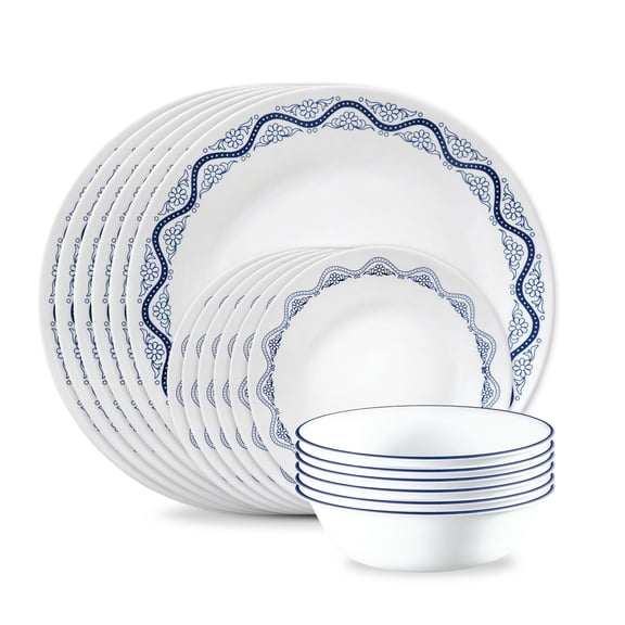 Corelle Orleans 18-Piece Glass Dinnerware Set (Service for 6)