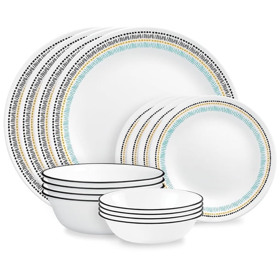 Corelle Paloma 16-Piece Glass Dinnerware Set (Service for 4)