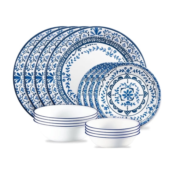 Corelle Portofino 16-Piece Glass Dinnerware Set (Service for 4)