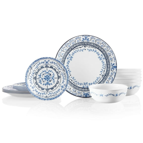Corelle Portofino 18-Piece Glass Dinnerware Set (Service for 6)