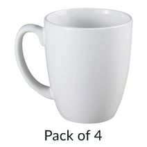 Corelle Pure White 11-ounce Porcelain Mug (Pack of 4)