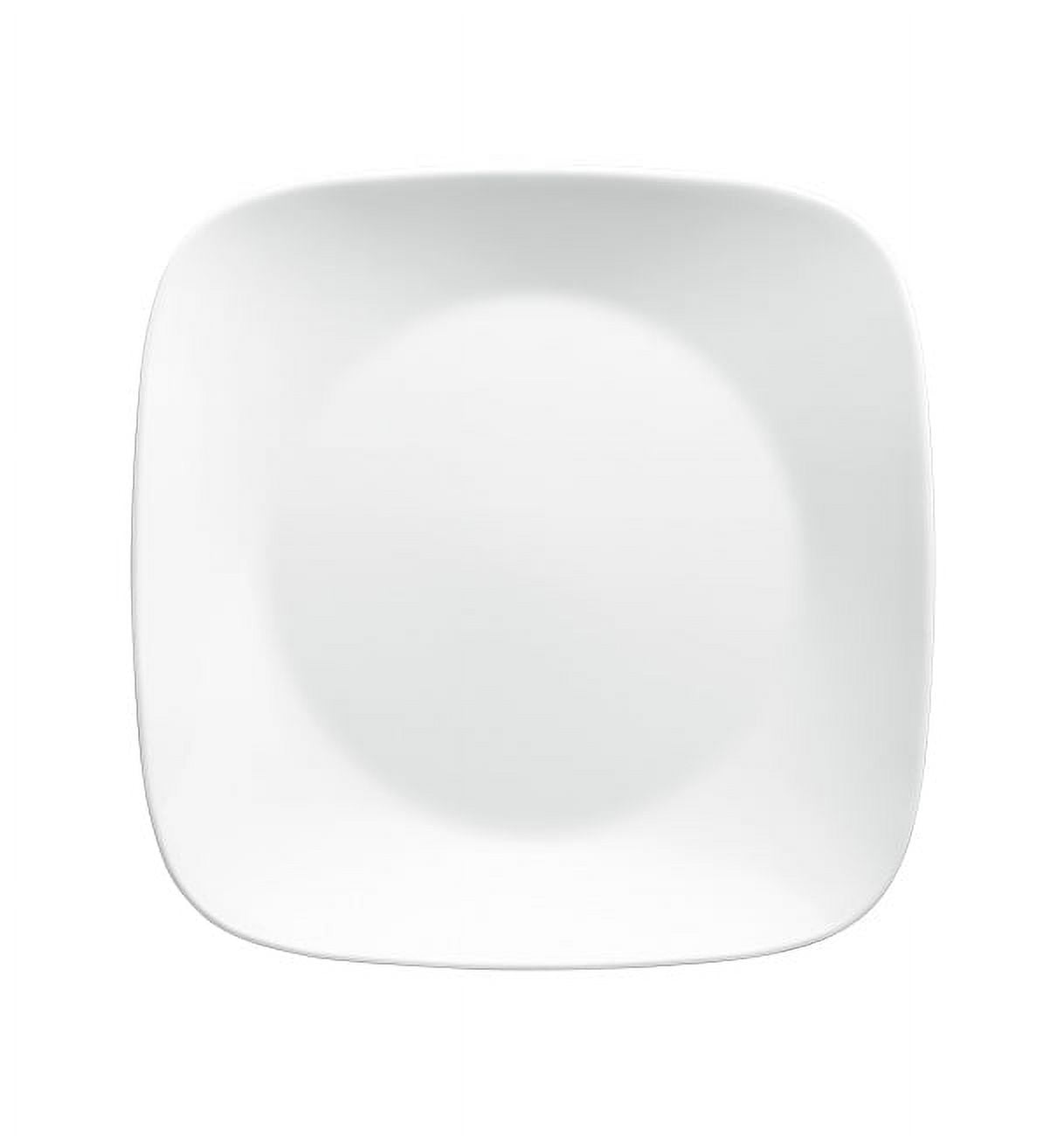 Corelle Pure White, Set of 6, Square, Lunch Plate