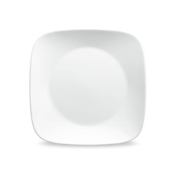Corelle Pure White Square Lunch Plate, 9"