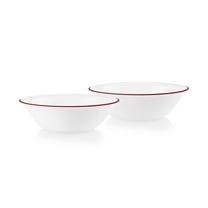 Corelle Radiant Red Banded 32 oz Glass Serving Bowl (Set of 2)