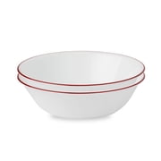 Corelle Radiant Red Banded 32 oz Glass Serving Bowl (Set of 2)