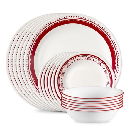 Corelle Sadie 18-Piece Glass Dinnerware Set (Service for 6)