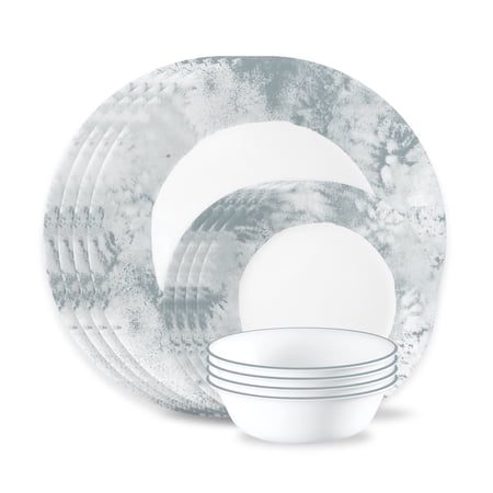 Corelle Salt Wash 12-Piece Glass Dinnerware Set (Service for 4)