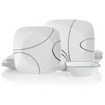 Corelle Simple Lines Square Dishes 18Piece Dinnerware Set from