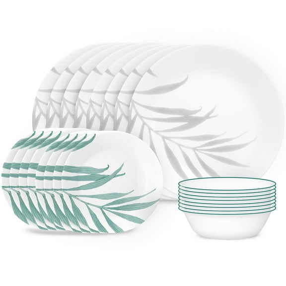 Corelle Solar Print 18-Piece Glass Dinnerware Set (Service for 6)